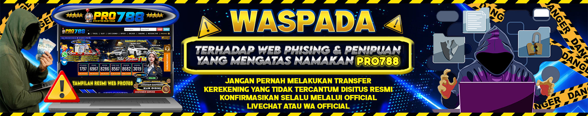 Pro788 Situs Resmi Di Asia. Waspada Terhadap Web Phising Yang Mengatas Namakan PRO788